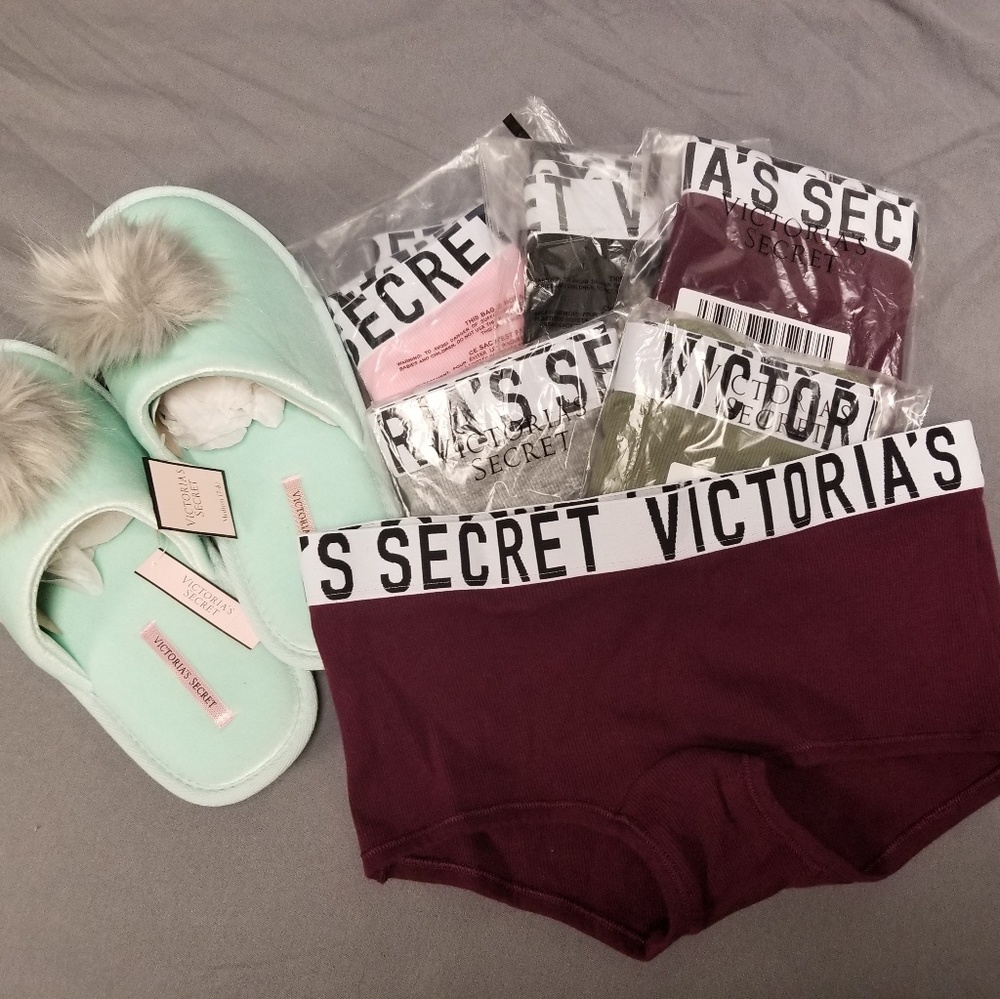 5 VS Boyshorts + Slippers (Medium)